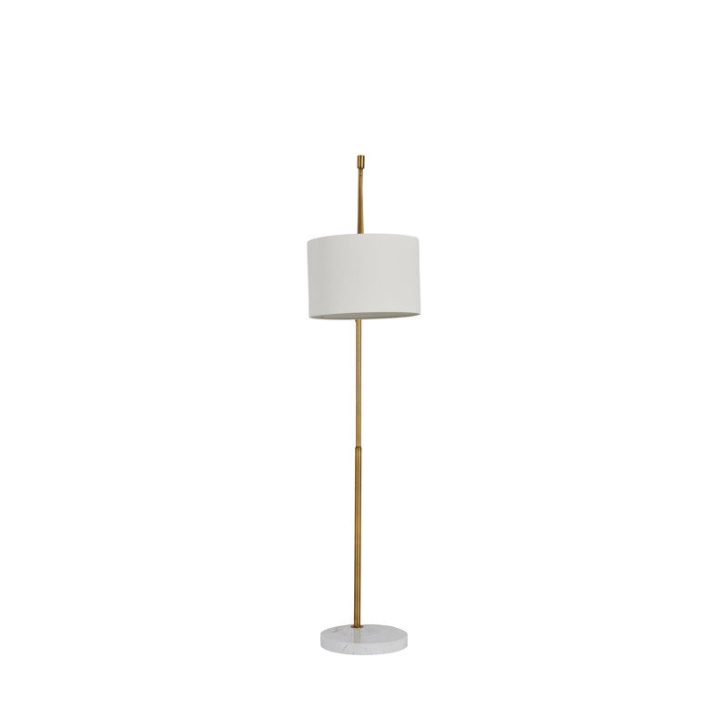 Fulton 83'' Plaster White Arched/Arc Floor Lamp