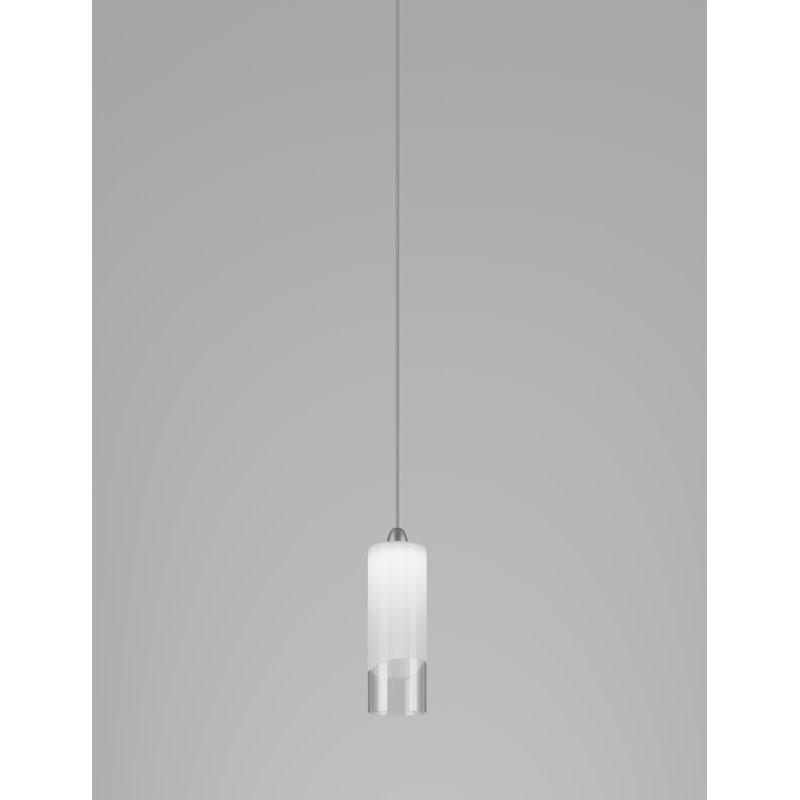 Lio Suspension Crystal White Satin Nickel E26 Ul, 87" H x 3" W x 3" D, 2700 Kelvins, Yes