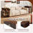 Narrow End Tables w/Drawer Shelves & Rubber Wood Legs Sofa Side Table Walnut-481969893