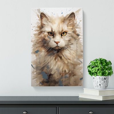 Ragdoll Cat Abstract - Wrapped Canvas