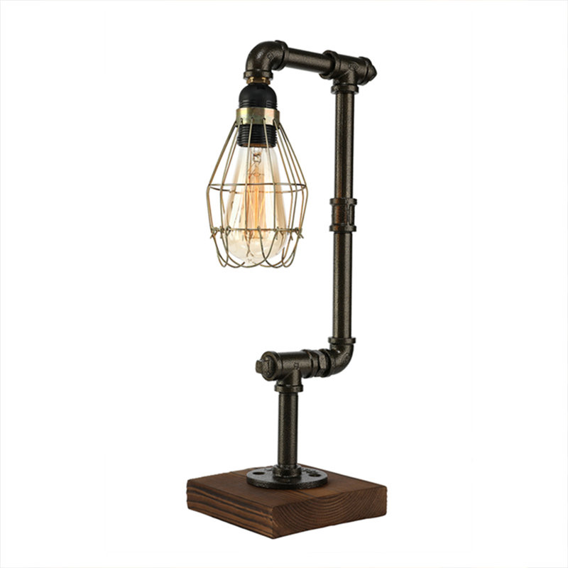 Elioenai Solid Wood Desk Lamp