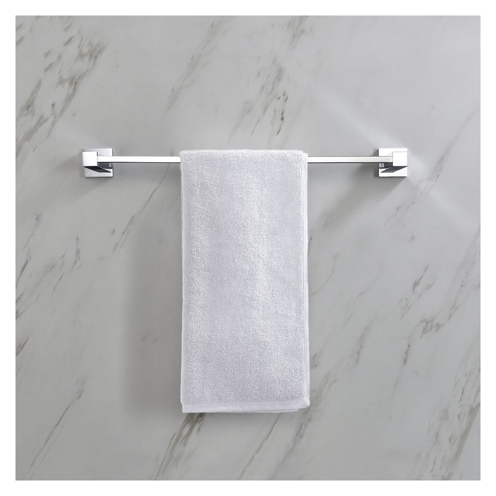 Cube 19.44'' Towel Bar, Chrome