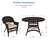4 - Person Patio Dining Set with Round Table , Cushions Included-12655416-12638216