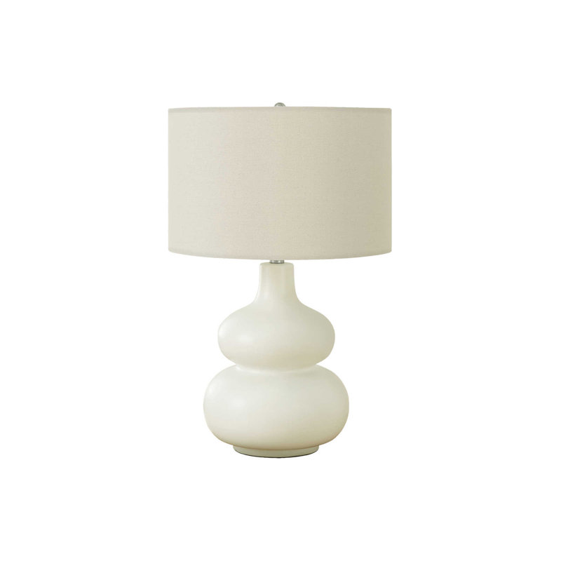 Lighting, 25 po, lampe de table, abat-jour, céramique crème, contemporain