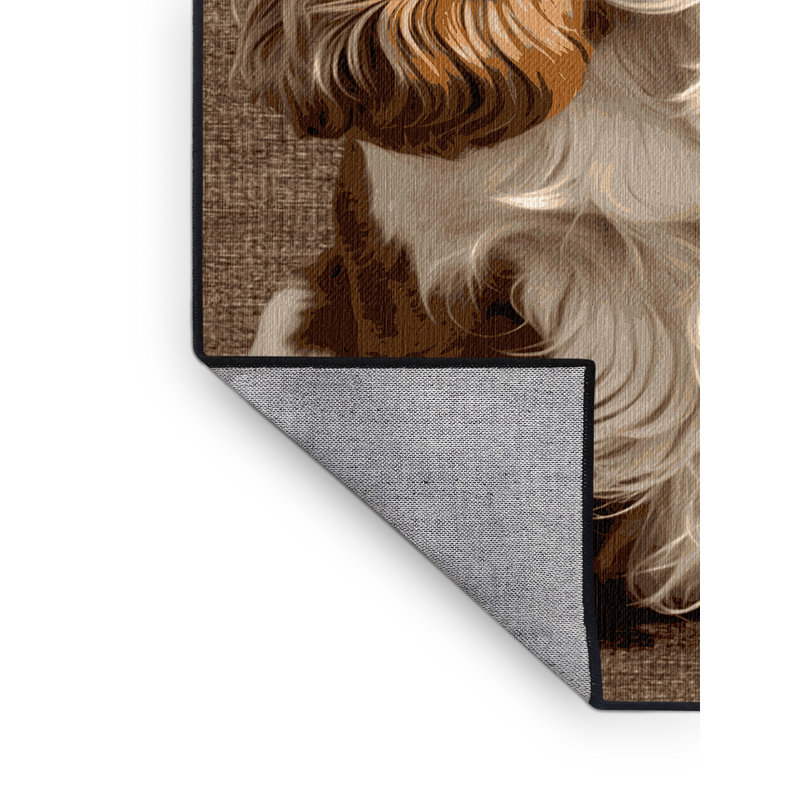  Tapis lavable Cocker Spaniel, Carré 7 pi