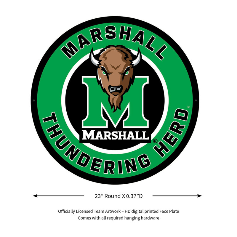 Enseigne murale 23 "NCAA Team, NCAA Marshall