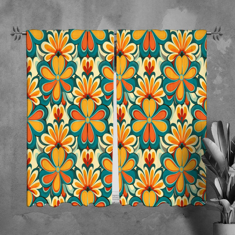 Thaine Polyester Room Darkening Curtain Pair, L 20 po x L 61 po