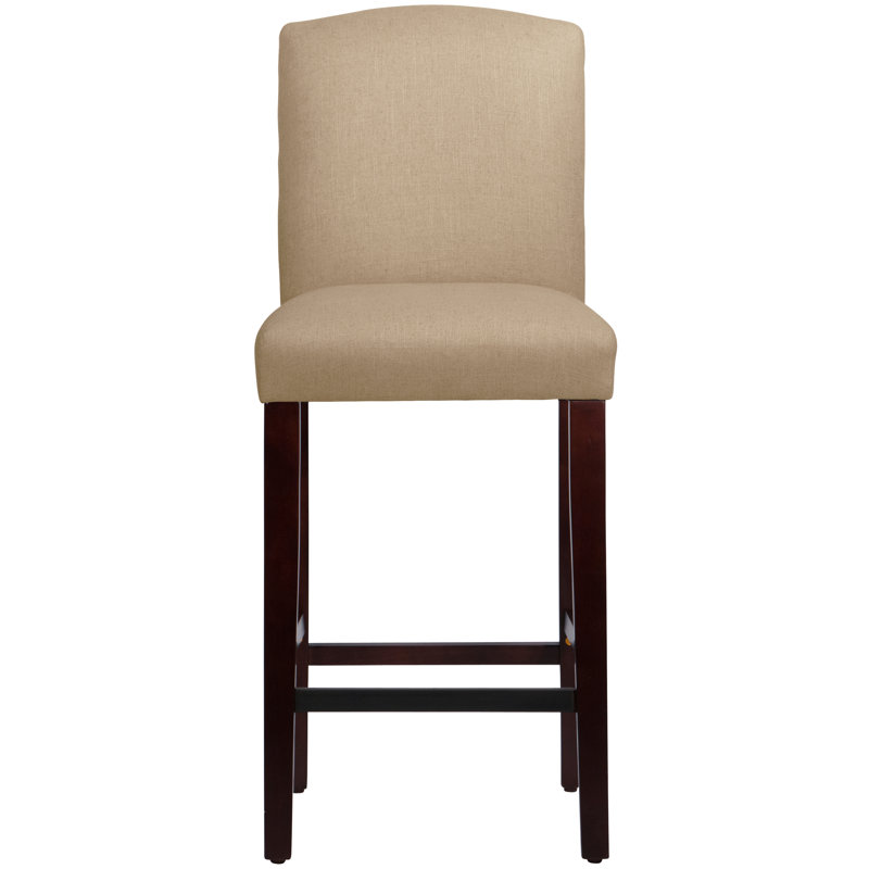 Tabouret de bar et de comptoir April, Tabouret de bar (siège d'une hauteur de 31 po), Lin classique grès, Espresso