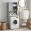 Armoire de rangement au-dessus de la toilette avec portes magnétiques et tablette réglable-740239203