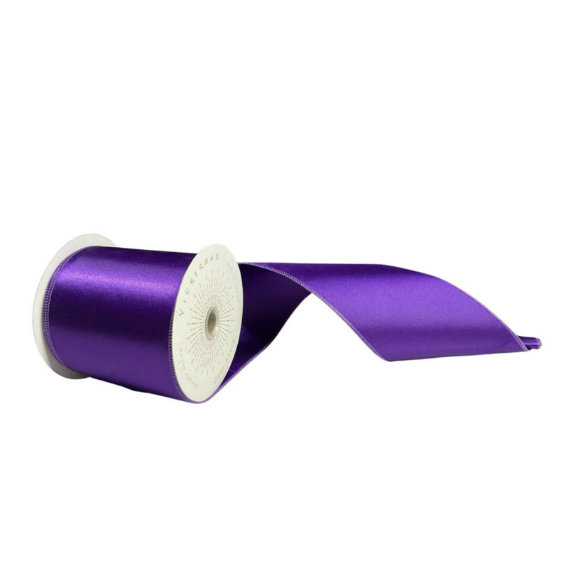 Ruban de Noël en satin 4 po x 10 po Vickerman, Mauve