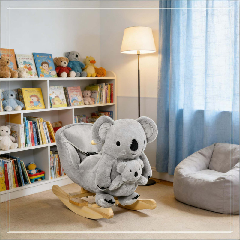 Cheval à bascule en forme de koala, cheval à bascule pour enfants