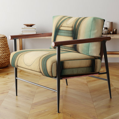 Dabo - Fauteuil rembourré à motif géométrique abstrait
