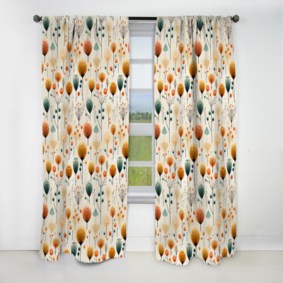 Scandinavian Midcentury Delight - Rideau Mid-Century - Rideau géométrique occultant - 1 panneau