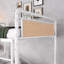 Lit simple superposé au dessus d'un lit simple en métal avec 3 marches, blanc, détachable et convertible, robuste, lit industriel blanc Idéal, chambres de garde-corps, surface lisse, rangement de 8,1 po, poids de 300 lb