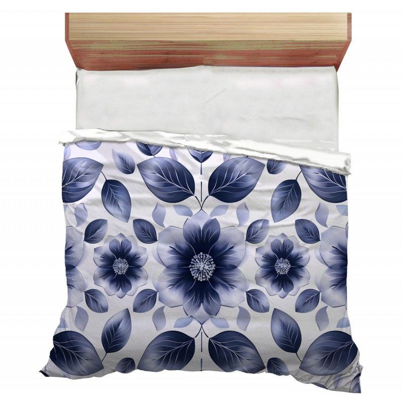 Trendy Floral Plush Microfiber / Polyester Comforter, Twin Comforter