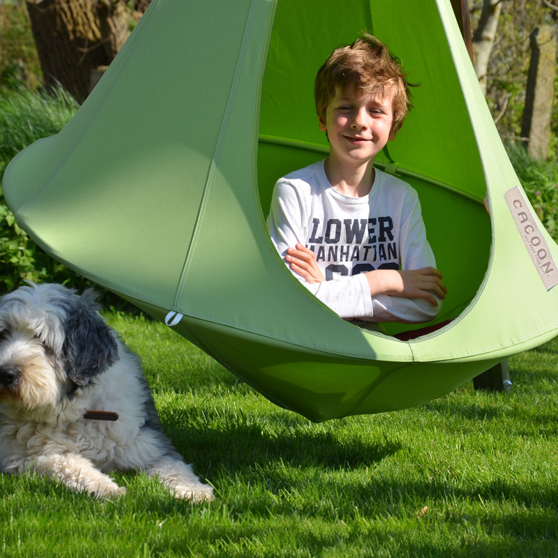 Saffo Hanging Chair, 122cm H x 122cm W x 122cm D, Leaf Green