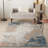 Abstract Gray/Blue/Ivory Area Rug-1792101795
