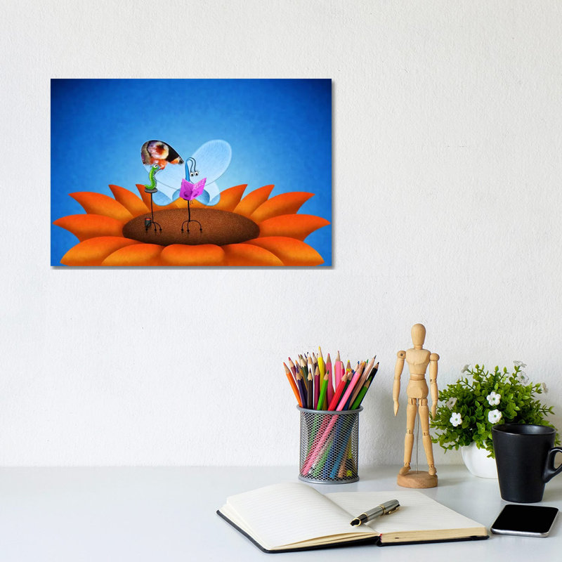 Butterfly Makeup by Unknown Artist - Wrapped Canvas Painting, 20.32 cm H x 30.48 cm W