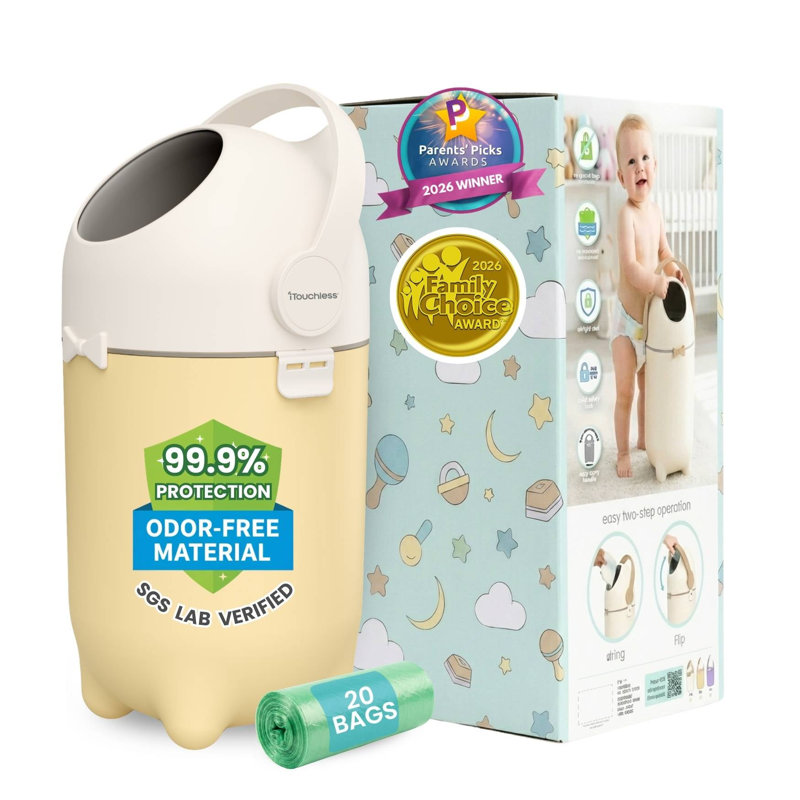 iTouchless Odorless Diaper Pail (Sand Almond), Sand Almond