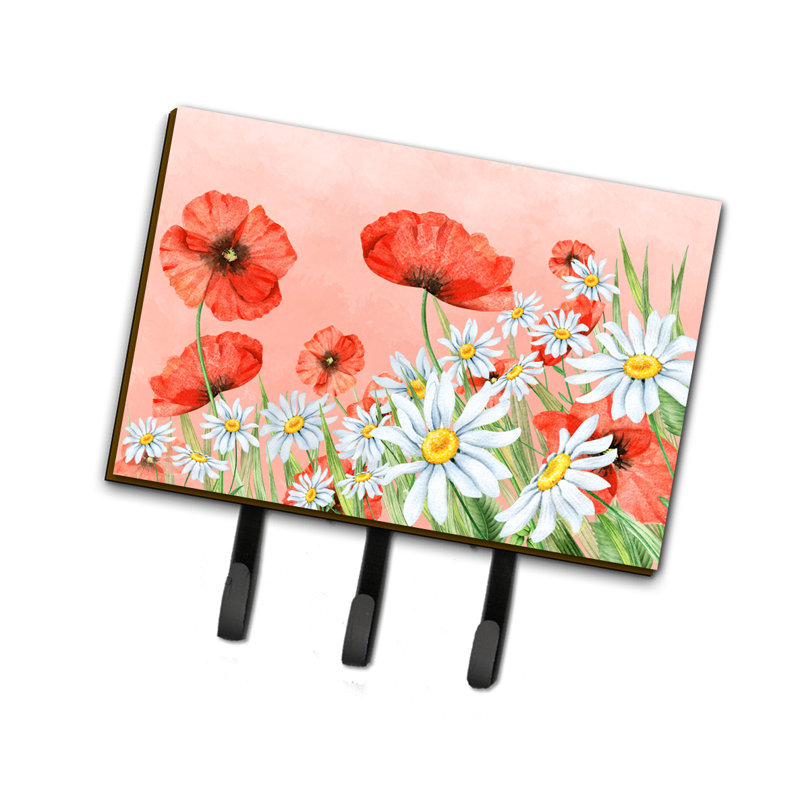 Metal Wall Organizer with Key Hooks