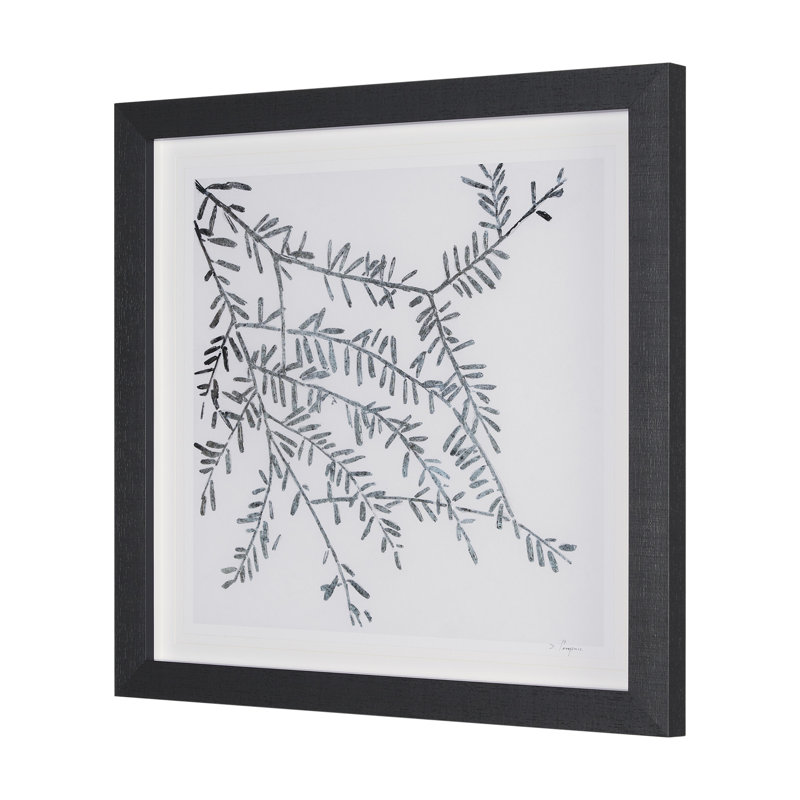Kirkman Branches I par Studio, reproduction d'art encadrée à la main avec passe-partout, Evergreen Branches I