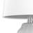Wharton 19 in. White Modern Ceramic For Bedroom/Living Room Bedside Desk Nightstand Exquisite Small Table Lamps With White Linen Empire Shade