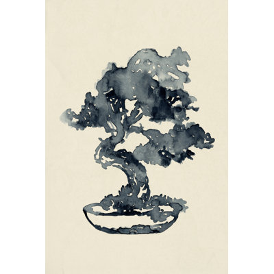 «Indigo Bonsai IV» par Jacob Green - peinture sur toile tendue