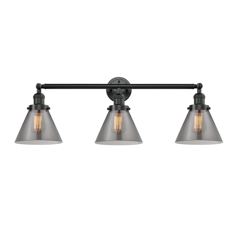 Sartain 3 - Light Dimmable Vanity Light, Smoked, Oil Rubbed Bronze, Bulb Not Included