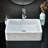 AA Warehousing 12.8'' White Stone Rectangular Bathroom Sink