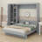 Gulshara Murphy Bed Wall Bed With Shelves, Wardrobe And LED Lights-487071966-487071939