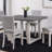 Transitional Dining Table Gray Wood Rectangle Trestle Base-1601317878
