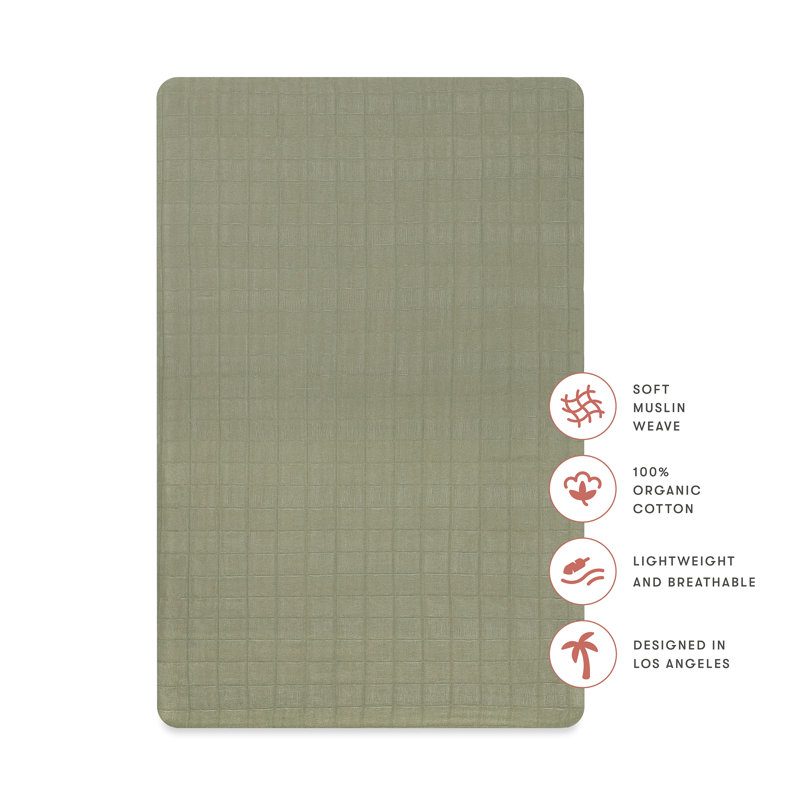 Matcha Muslin All-Stages Bassinet Sheet