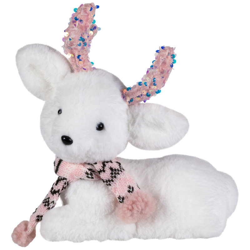 Figurine de Noël de bébé renne à paillettes - 10,5 po