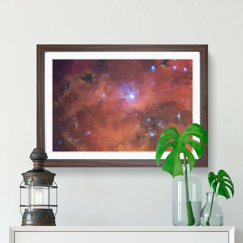 Universe Vol.32 in Abstract - Picture Frame Graphic Art Print, 36cm H x 48cm W x 2cm D, Walnut Framed