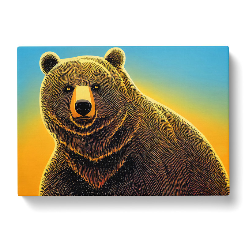 Stellar Bear - Wrapped Canvas Print, 40cm H x 60cm W x 3cm D