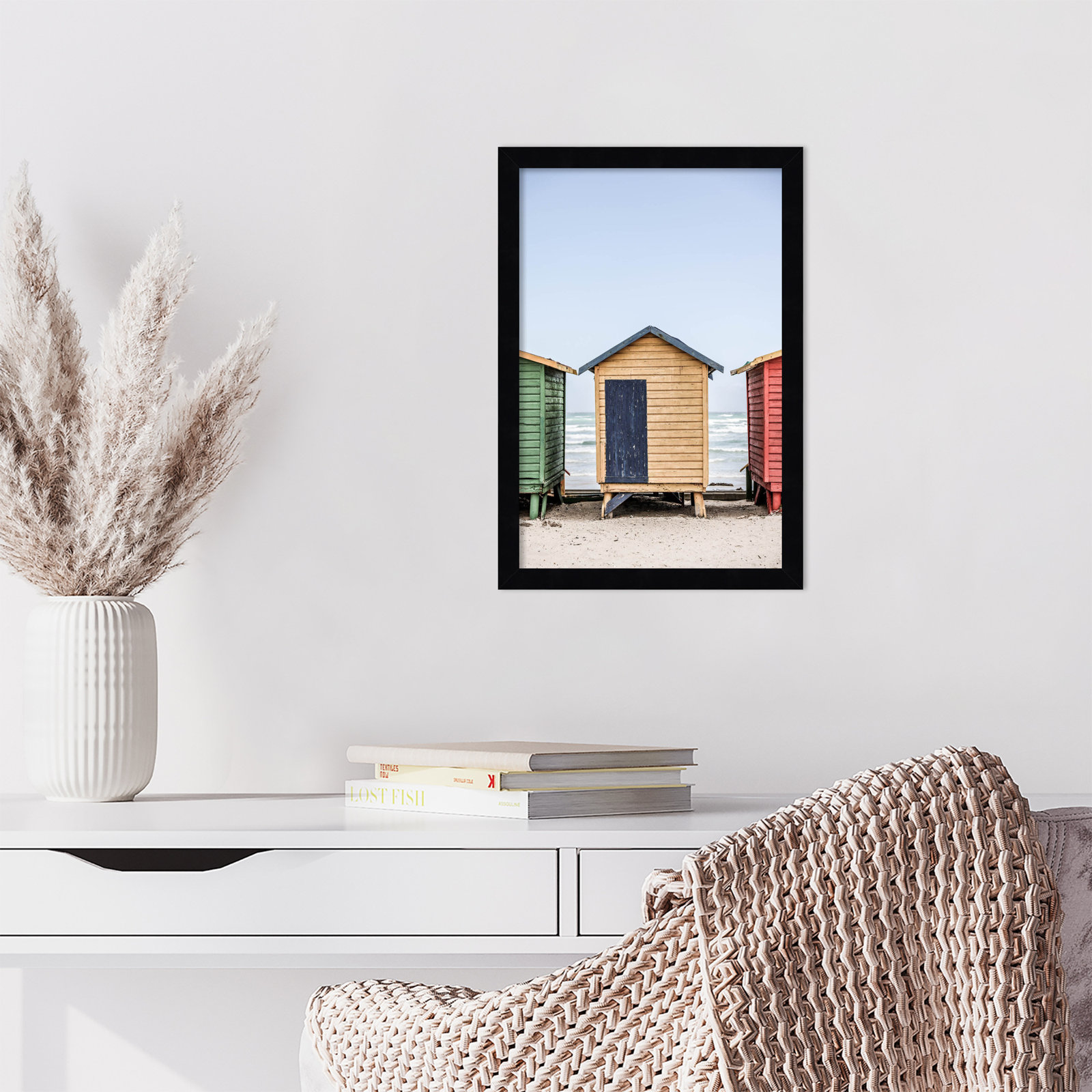 Rolandat "Yellow Hut" Print, Black, 17" H x 12" W