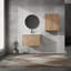 Meuble-lavabo mural avec lavabo et armoire latérale, portes et meuble-lavabo