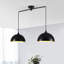 Dileo 2-light 34.64" Modern Dome Pendant Light With Metal Shade And Adjustable Cord, For Farmhouse Dining Room Restaurant Cafe Entryway-564457943