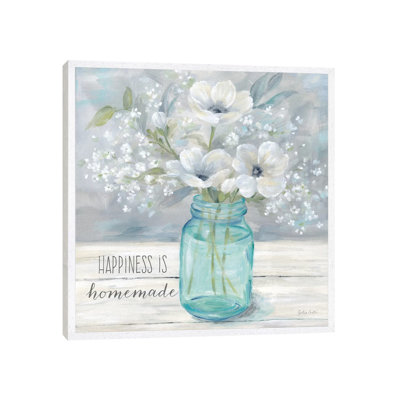 Vintage Jar Bouquet Sentiment I by Cynthia Coulter - Painting on Canvas