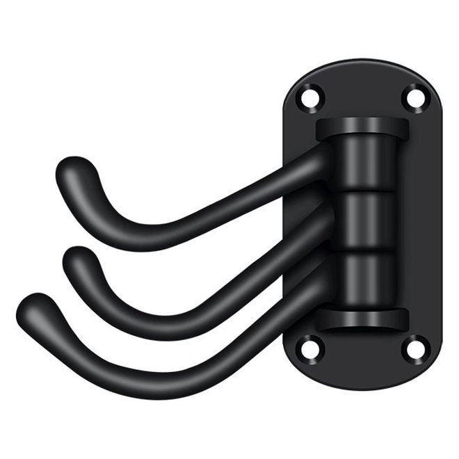 Triple Robe Hook, Painted Black