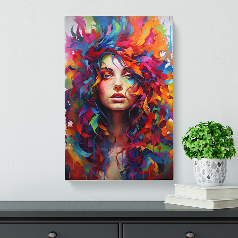 Rainbow Expressionism No.2 - Wrapped Canvas