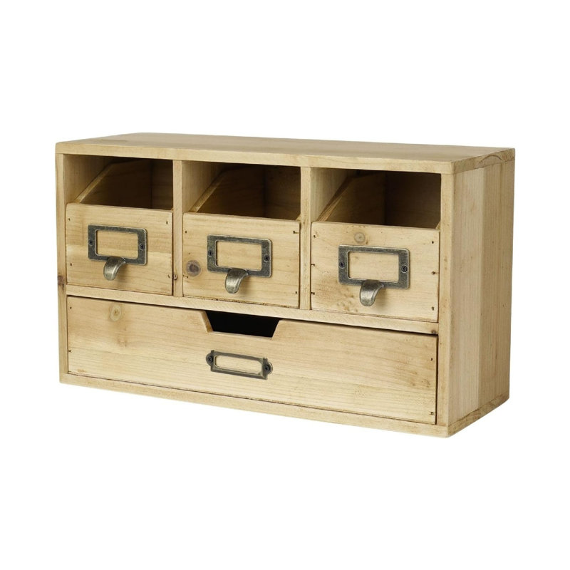 Solid Wood Desk Organiser