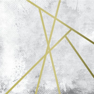 Asher Gold Lines - Wrapped Canvas Print