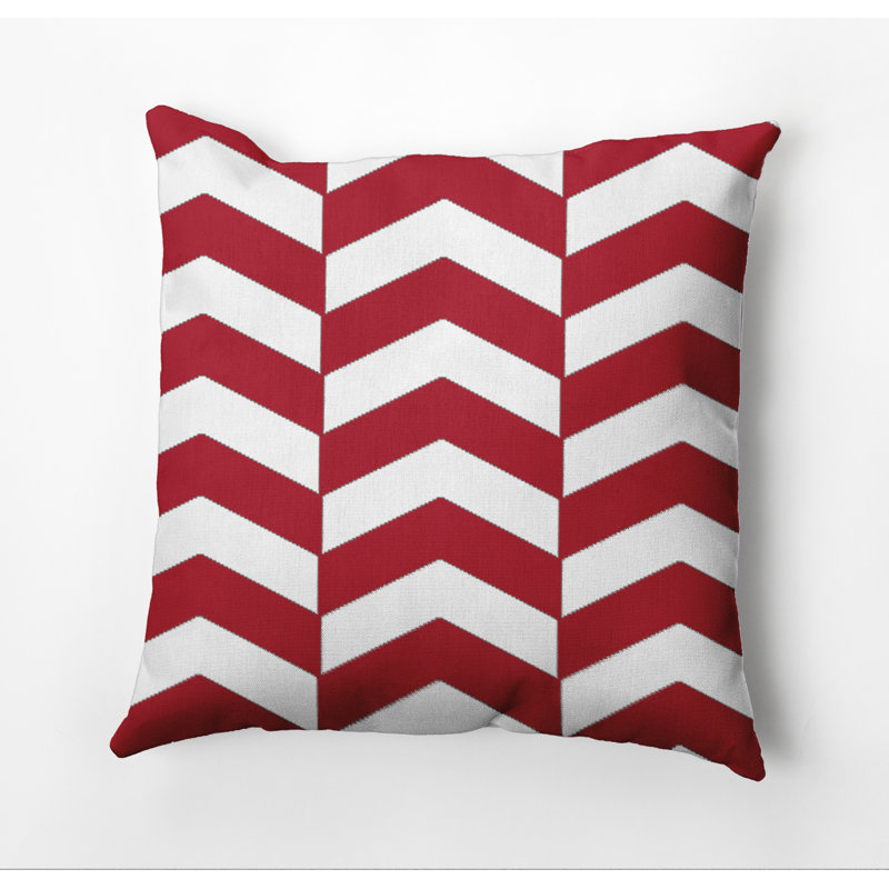 Housse et insert de coussin décoratif géométrique carré, 16 po x 1 po, Rouge