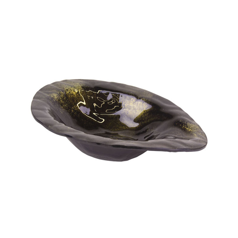 Bol décoratif en verre, Brun