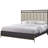 Queen Upholstered & Strap Panel Bed - Peppercorn
