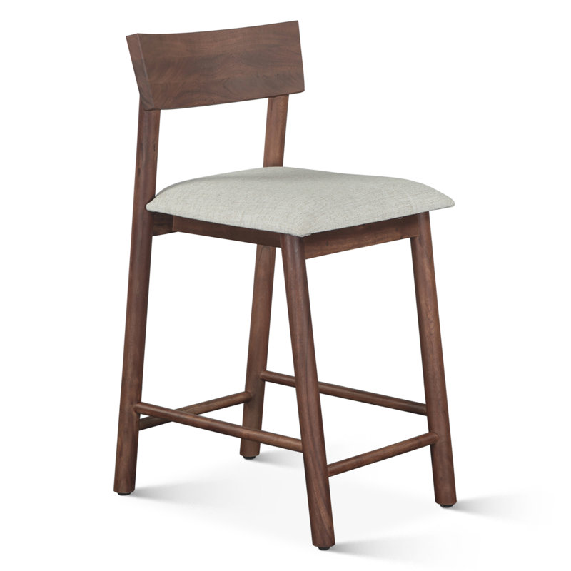 Hampton Upholstered Stool with Solid Wood Frame