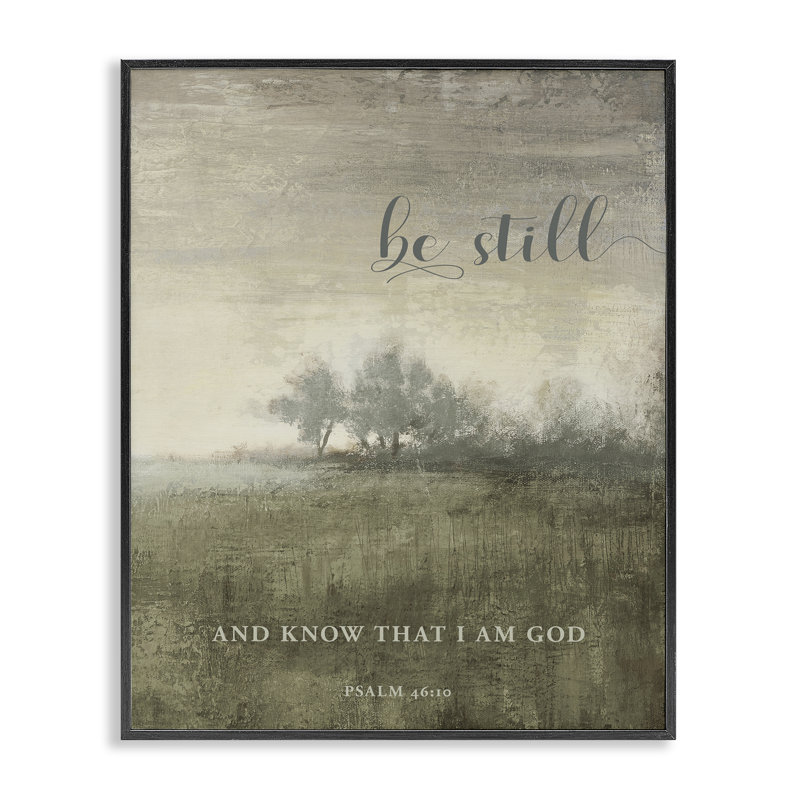 «Be Still over Rustic Landscape», estampe numérique, conception par John Spaeth, H 20 po x l 16 po