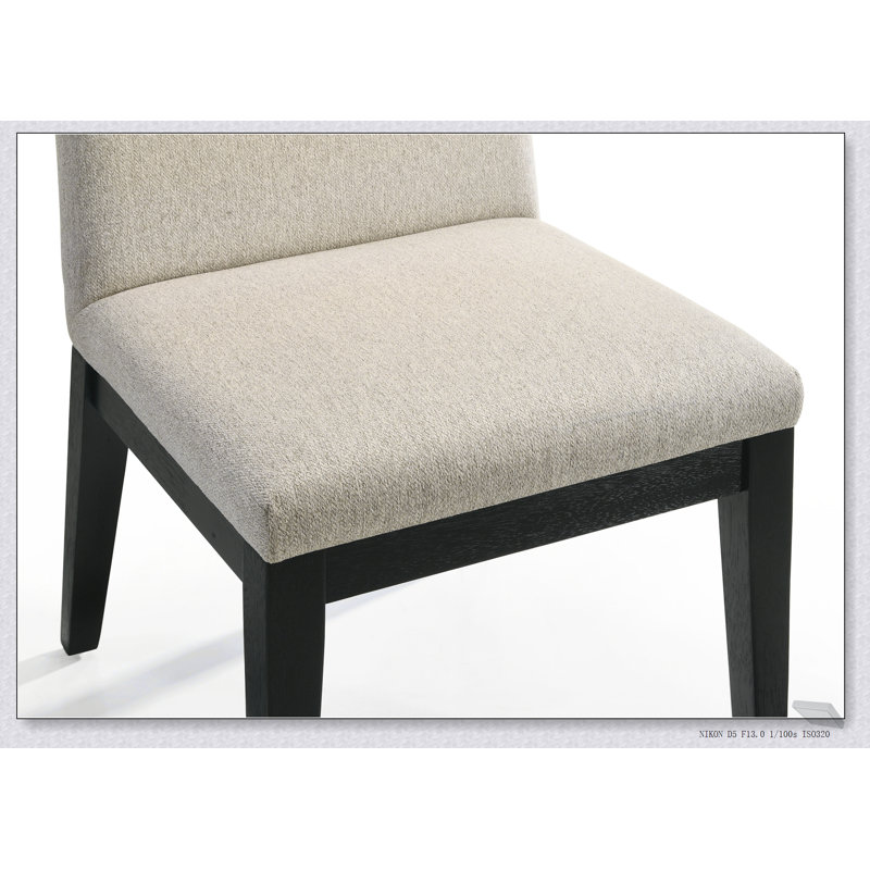 Ensemble de 2 chaises de salle à manger en tissu beige Jasper, confortables et élégantes pour les salles à manger modernes
