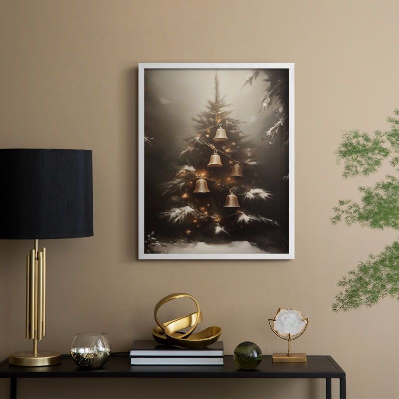 Art des Fêtes de Noël - série 2-CCGCLXVI, reproduction encadrée - bois massif, H 21 po x l 17 po, Blanc